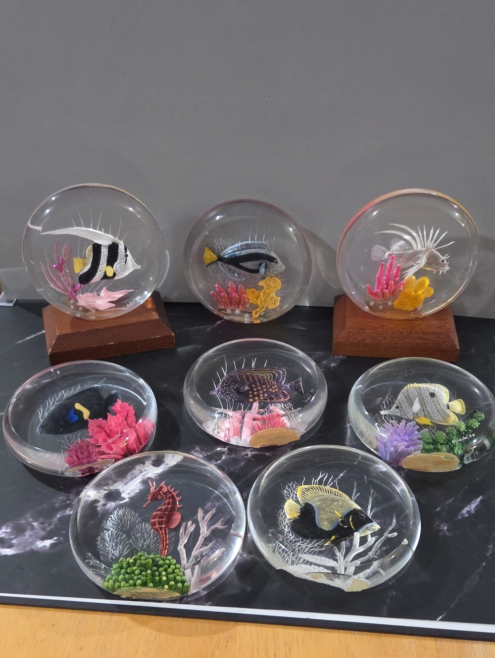 The Hamilton Collection "Tropical Treasures" Lucite Fish- Wald 1989-1990